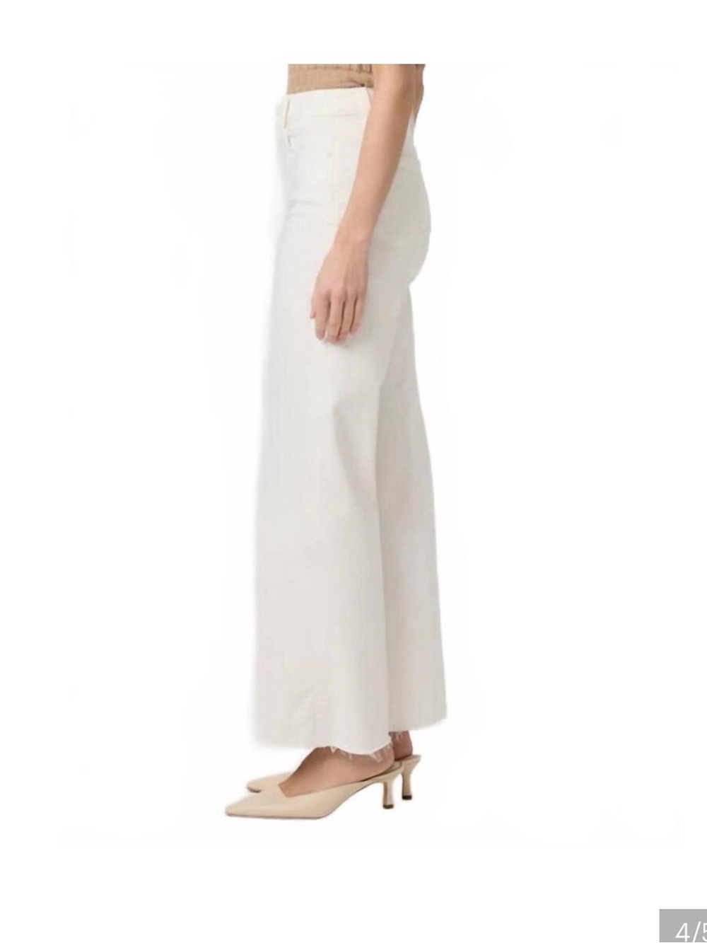 Paige 31” Anessa raw hem in tonal ecru - Picture 2 of 8